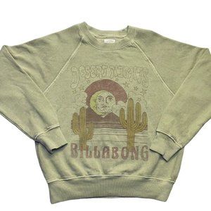Billabong Sweatshirt Women’s Sz Small Desert Nights Graphic Print Retro Sweater